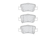 Toyota COROLLA 07-12 DİZEL / COROLLA 13-19 BENZİNLİ-DİZEL / AURIS 07-19 BENZİNLİ DİZEL ARKA FREN BALATA